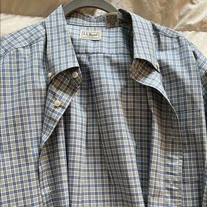 L.L. Bean Blue and olive Checkered Shirt